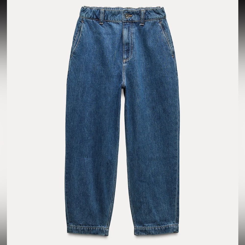 ZARA Tapered High Waist Jeans